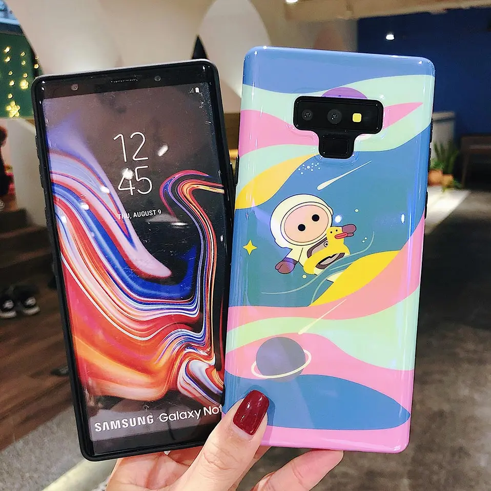 Cover Case For Samsung S8 S9 Plus Double-sided blue light Phone Galaxy Capa Cqoue Silicon Covers Note 8 9 Housing |