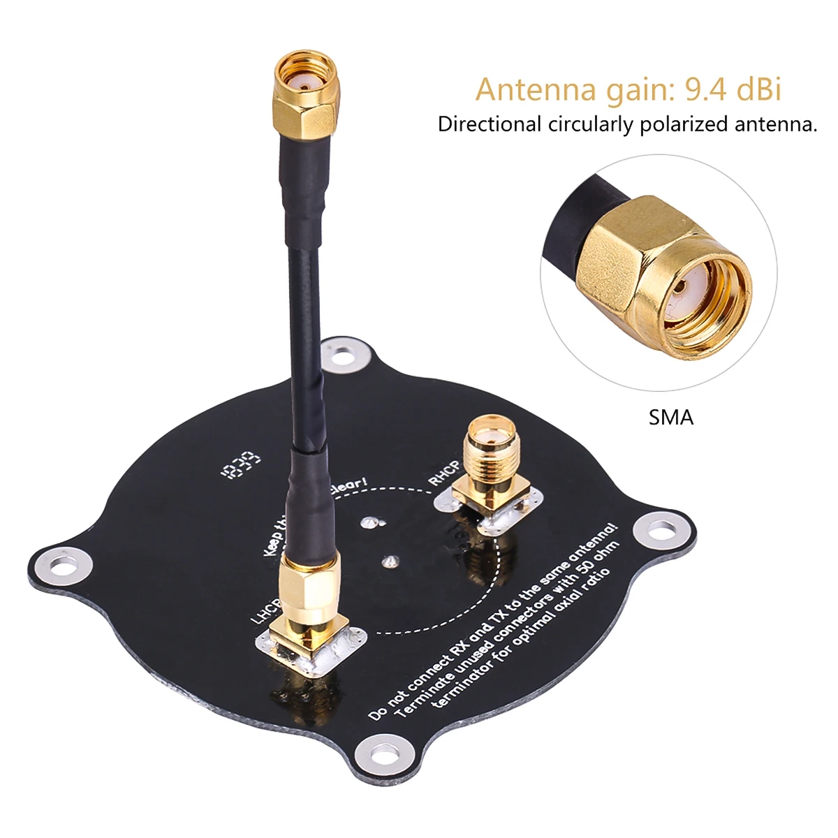 Новая 5 8 GHz Тройная подача патч антенна SMA/RP SMA Направленная циркулярно