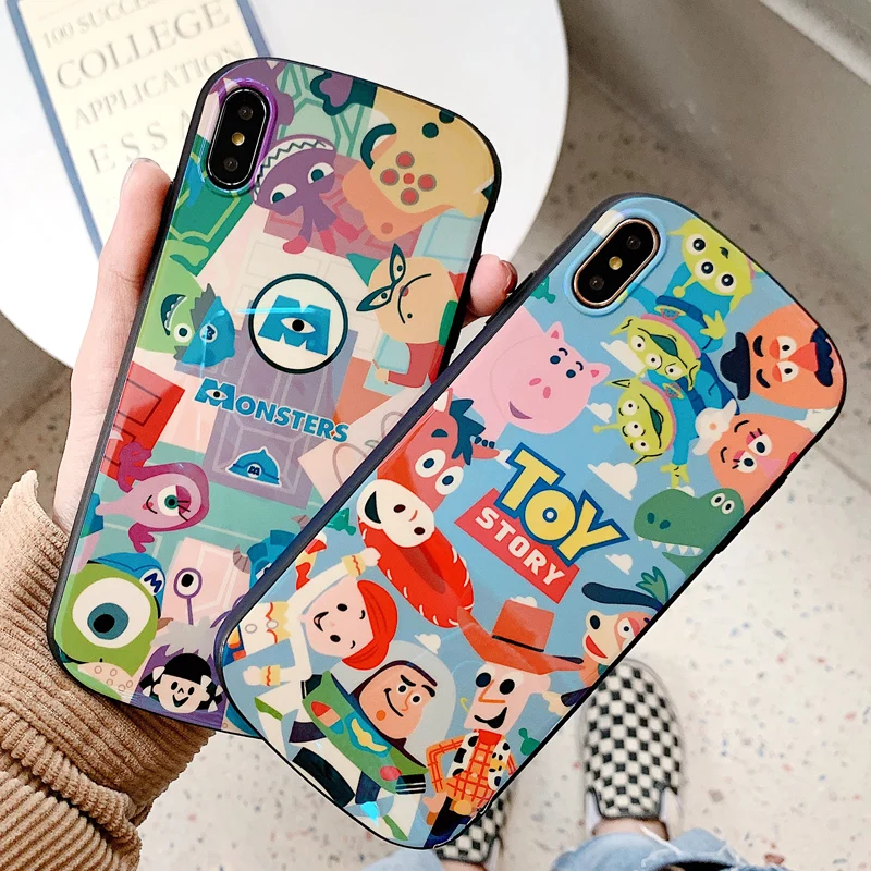 Чехол для iphone XS max Toy story Shield милый мягкий чехол blue ray Monsters 8plus 8 X XR 6 6s p 7 7P мультяшный |