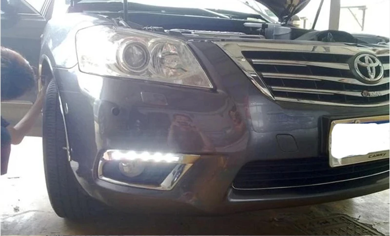 2 шт DRL для Toyota Camry 2009 2010 2011 дневные ходовые огни противотуманные фары
