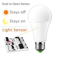 e27 b22 led sensor light bulb 10w 15w dusk to dawn led smart sensor bulbs automatic security light for indooroutdoor lighting