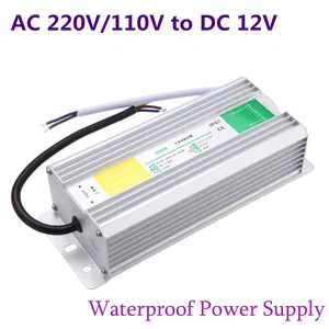 Metal Case IP67 Transformer LED Power Supply 60W 80W 100W 150W AC 220V
110V to DC 12V Adapter Driver for Strip Garden Lamp