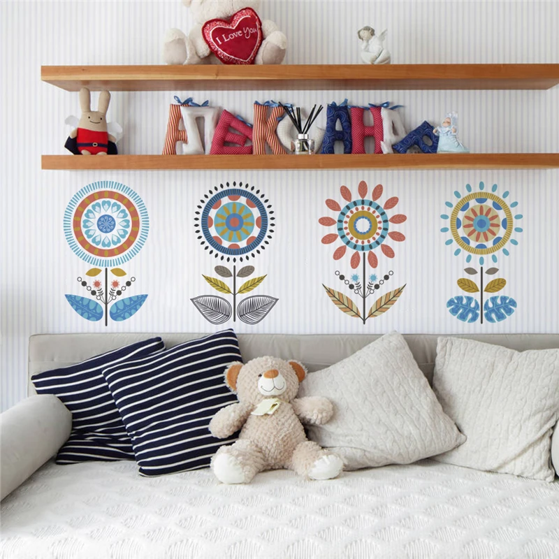 Мультфильм сад цветок наклейки для детей номеров лестницы окна home decor ПВХ стены