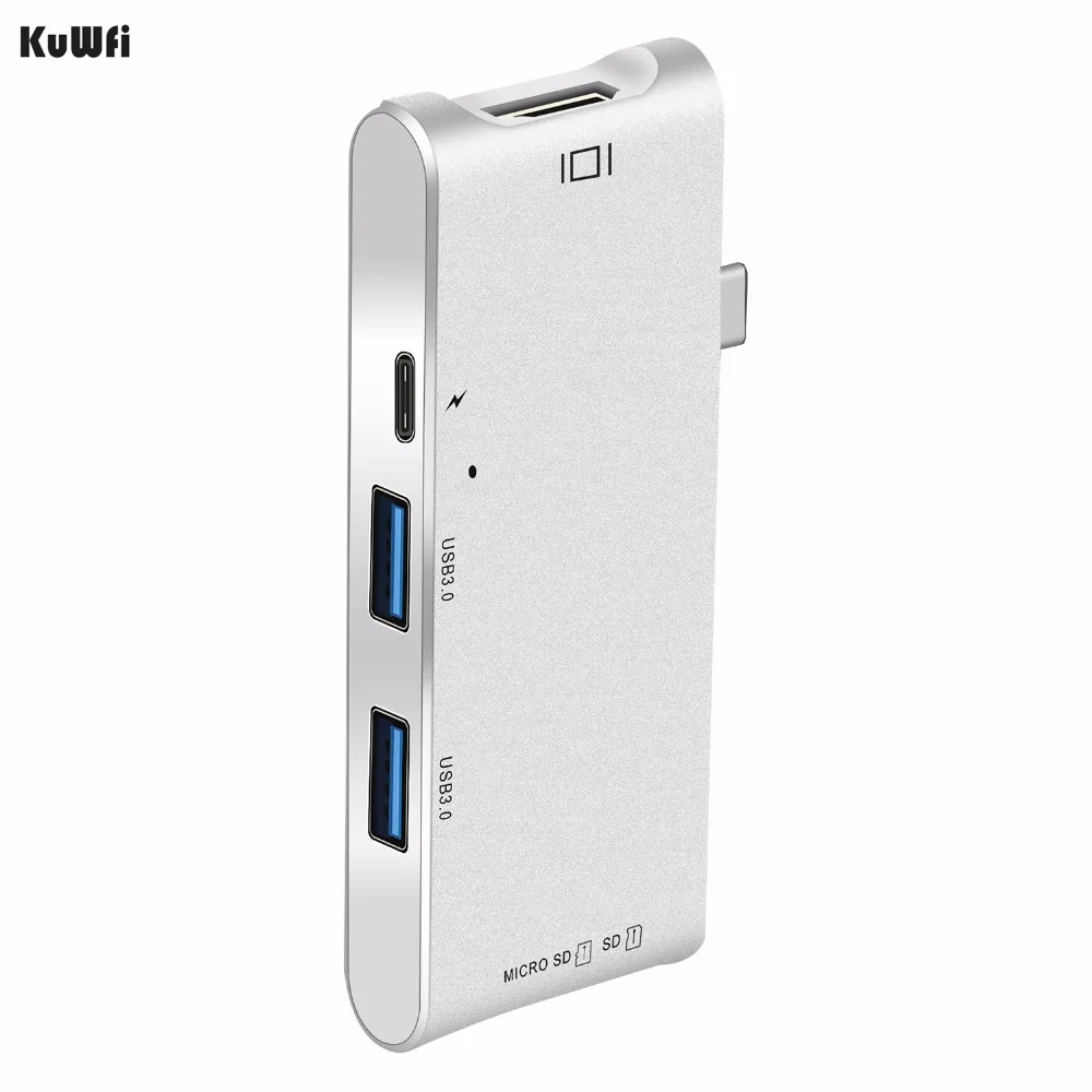 

USB-концентратор 6-дюймовый с поддержкой разрешения 4 к, SD/TF-карт и USB 3,0