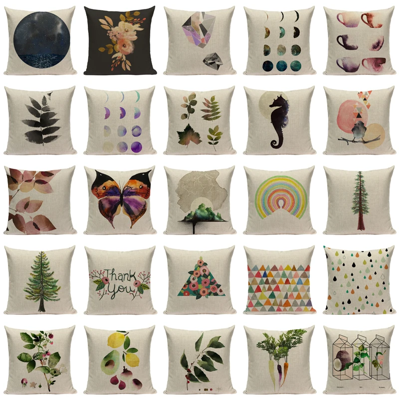 Оптовая продажа США пряжа для вязания птичья ветка диванная подушка 45 см x