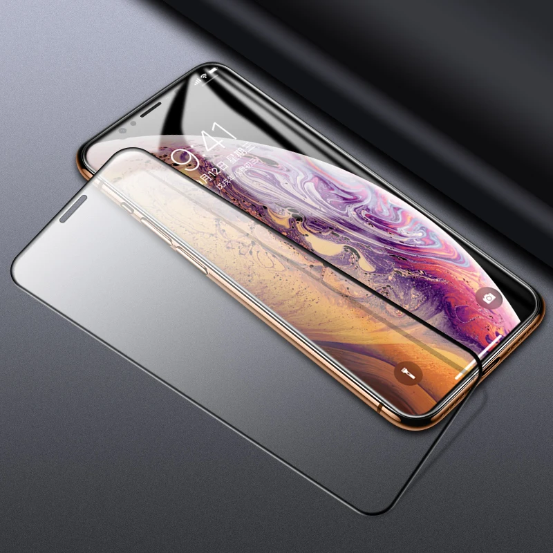 Защитное стекло для iPhone X XR XS Max закаленное защитное с изогнутыми краями 8 7 6 6S Plus 11