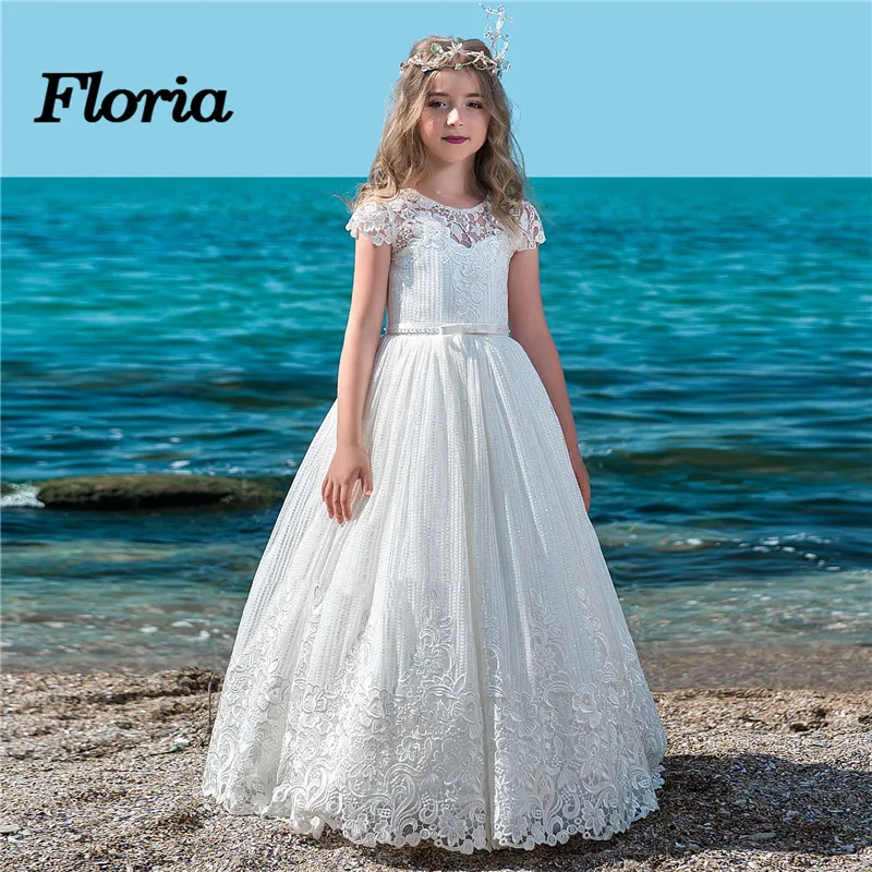 Мода 2018 Новинка кружевные платья с цветами для девочек на свадьбу Vestidos daminha