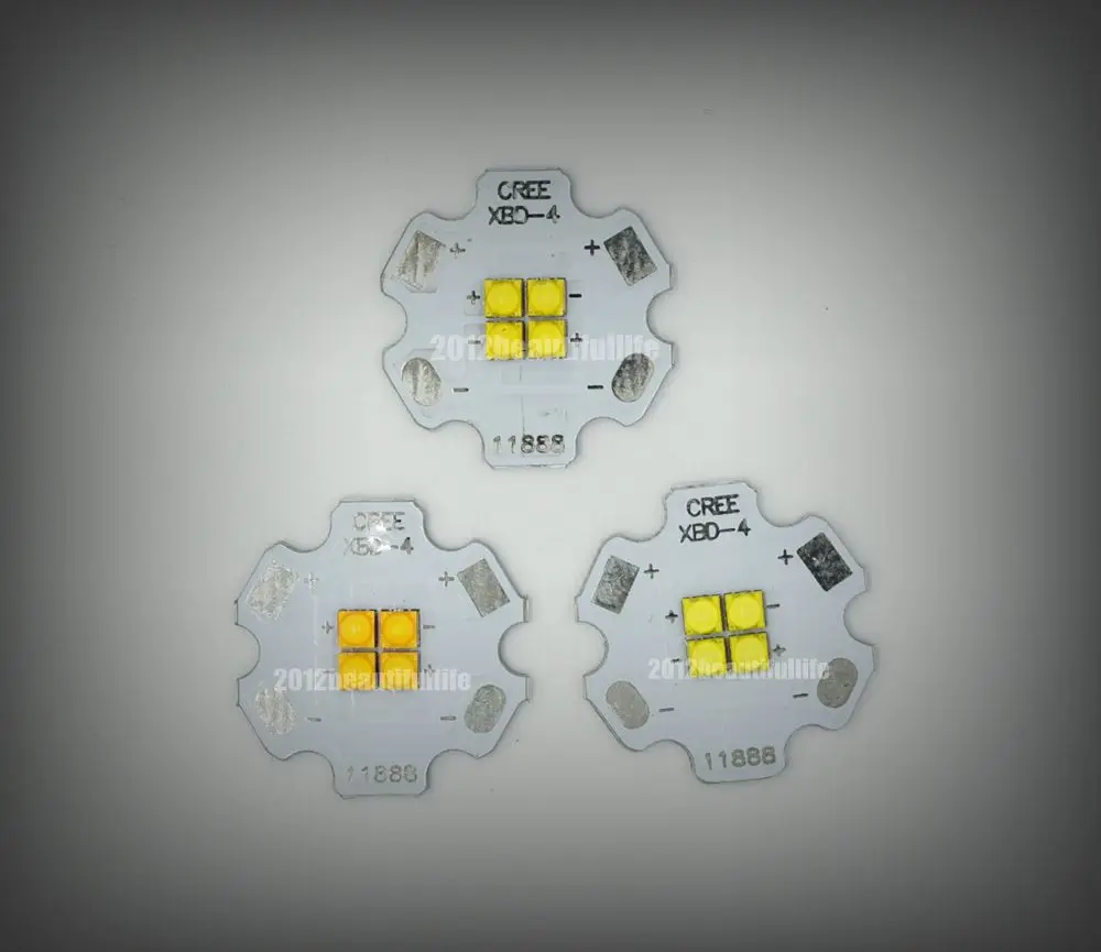 1x Cree XBD XB-D 12 В 4 чипа RGBWY Вт светодиодный эмиттер высокой мощности на 20 мм Звезда |