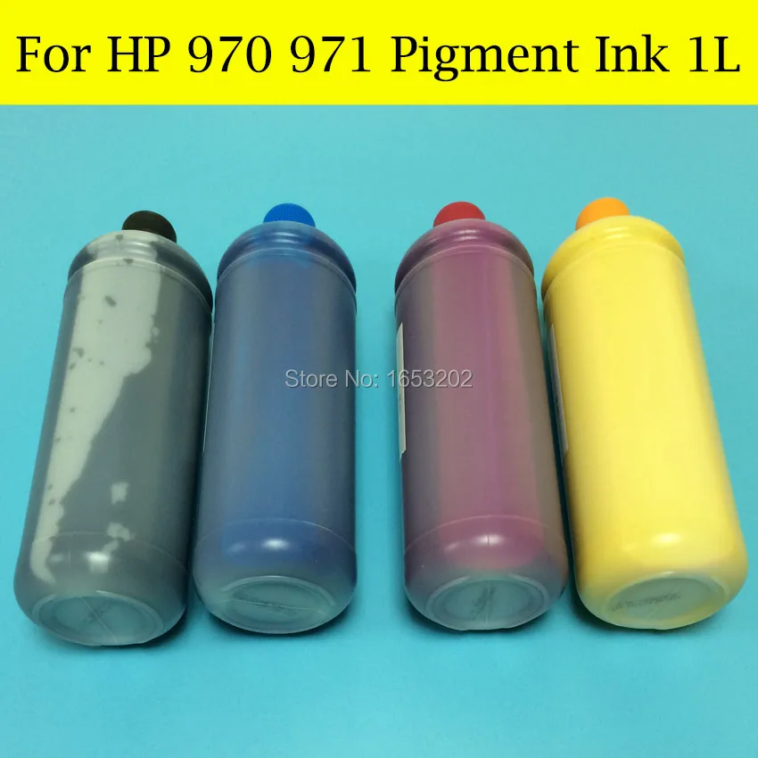 4 шт./лот Пигментные чернила заправка комплект для HP 970 971 картридж Officejet x451dn x451dw