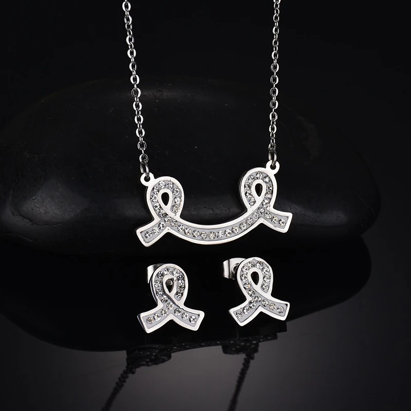 Женский комплект из колье и серёг нержавеющей стали | Украшения аксессуары