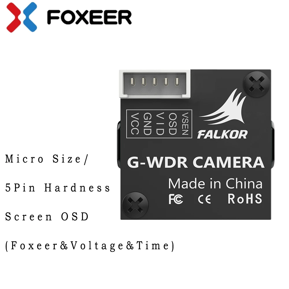 Foxeer Falkor Micro 1200TVL 1 8 мм объектив GWDR OSD для любой погоды PAL/NTSC переключаемая FPV камера