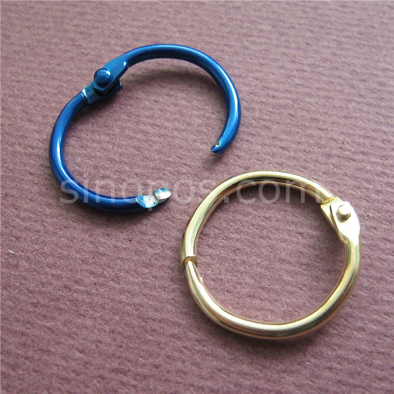 Цветные Металлические Сплит Кольца 20 мм кольцо связывающее на петлях сплит
