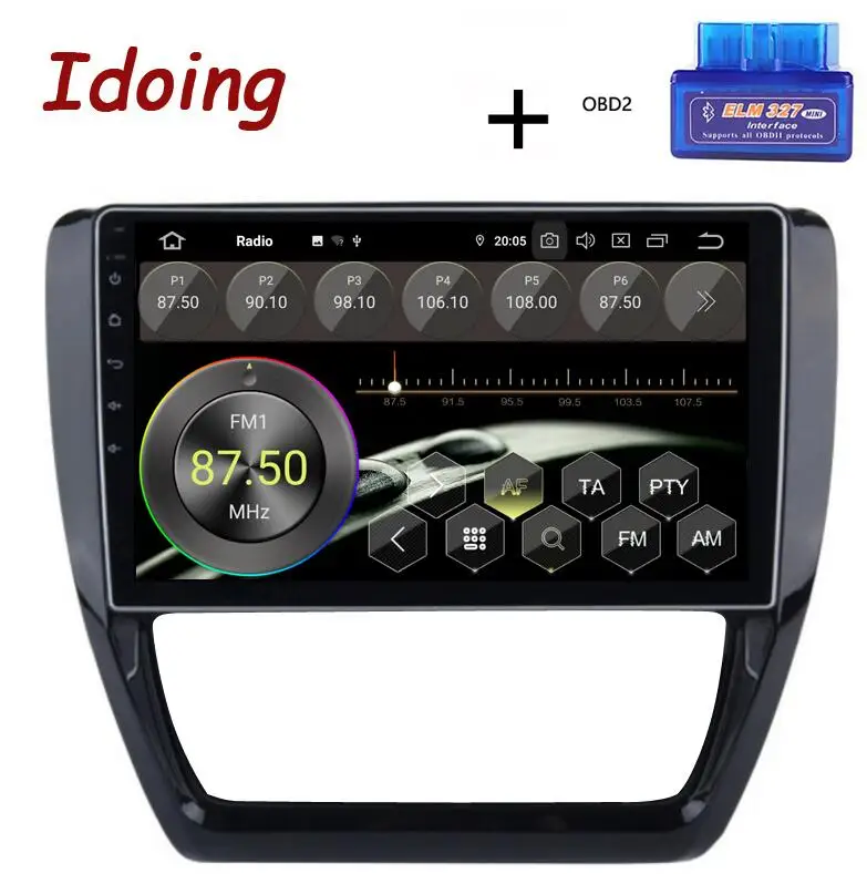 Standard with OBD Idoing " 2.5D PX5 автомобильный Android 9,0 Радио мультимедийный плеер для Volkswagen/VWJetta Восьмиядерный 4G+ 64G gps навигация TDA 7850 - Цвет: Standard with OBD