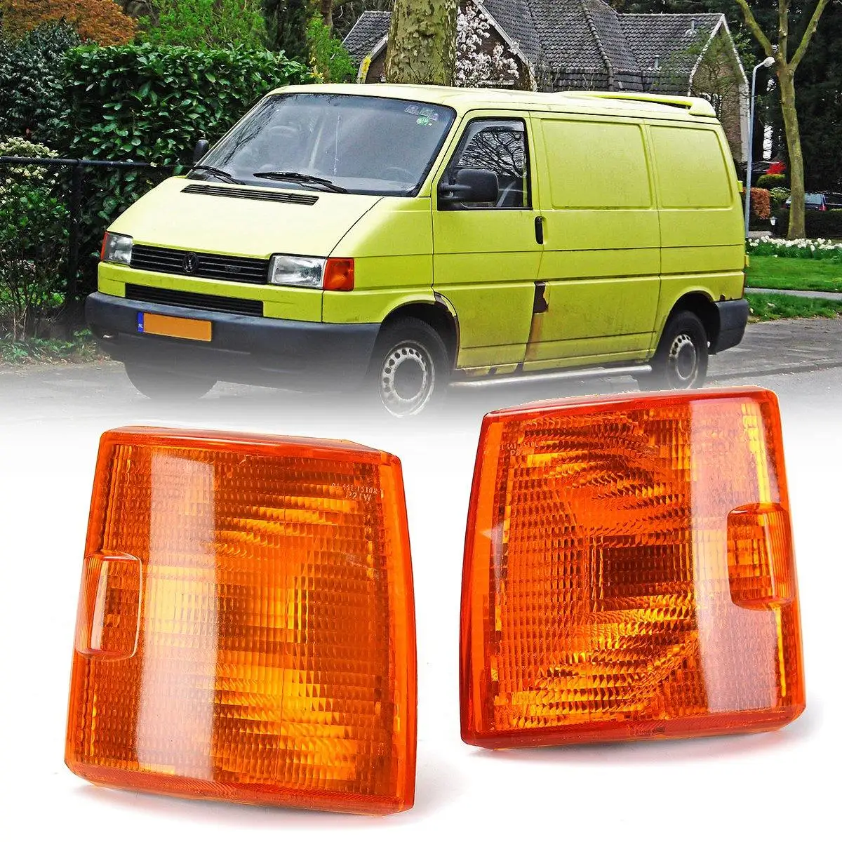 Amber 1 пара передний угол загорается индикатор сигнальные лампы для VW Transporter T4 1990 1991 1992 1993 1994 1995 1996 1997 1998 1999~ 2004 - Цвет: Amber