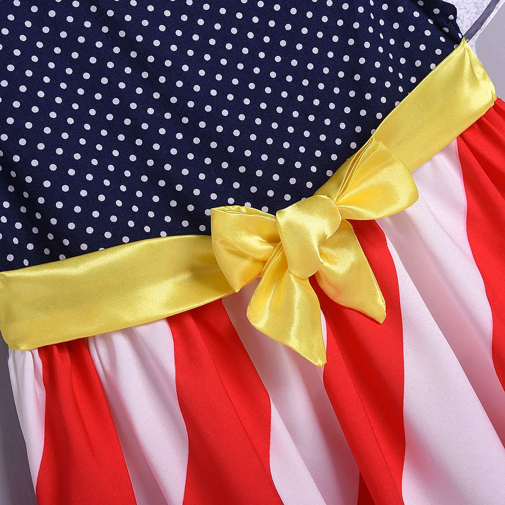 Эксклюзивная детская одежда для маленьких девочек платья патриотическая с