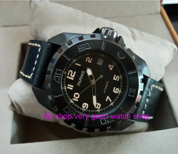 Часы мужские механические Parnis с автоподзаводом и сапфировым стеклом 44 мм 115|watches