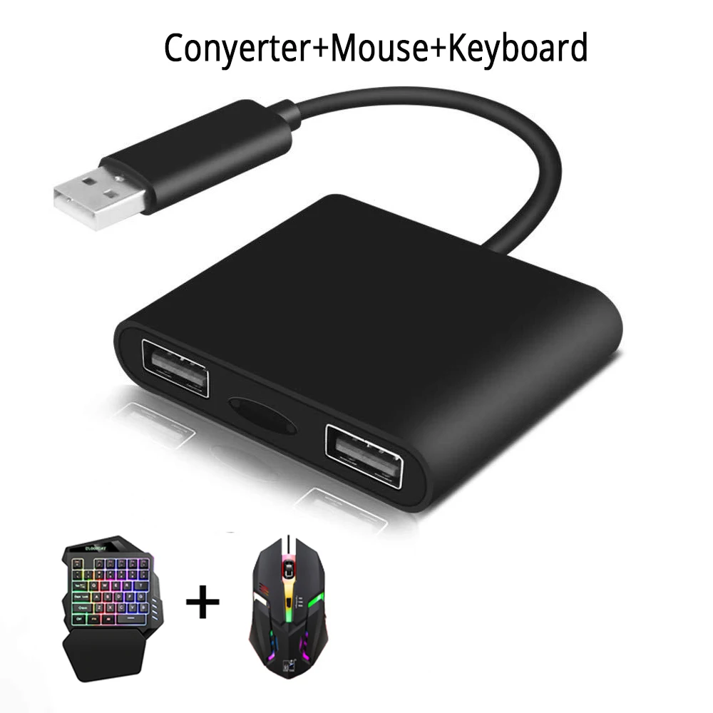 Converter 3 in 1 Для Nintendo NS Switch конвертер для Xbox One Проводная клавиатура переключатель мыши для PS4 профессиональная клавиатура конвертер адаптер переходник - Цвет: Converter 3 in 1