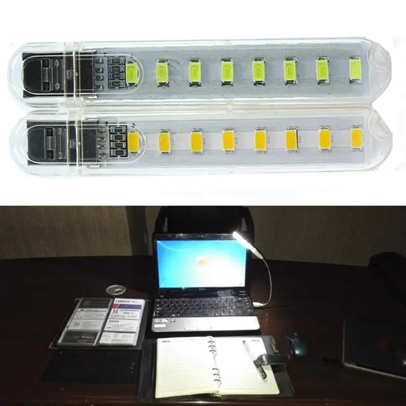Hobbylan DC5V USB 8LED подсветка Ночная лампа портативный свет для кемпинга ПК ноутбук