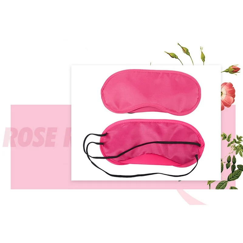 rose red 8 цветов, маска для сна с повязкой на глаза, переносная легкая гладкая маска для глаз, повязка, Полиэстеровая маска для сна, маска для сна, сон в путешествиях - Цвет: rose red