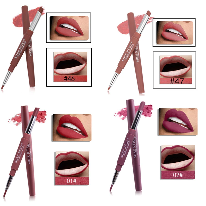 4pcs-set 8/6/4/1 шт. 20 Цвет двухконфорочная вафельница для матовая губная помада карандаш комплект Водонепроницаемый, Длительное Действие, пикантные туфли с красной помада матовых оттенков, Красота Контурный карандаш для губ палка TSLM2 - Цвет: 4pcs-set