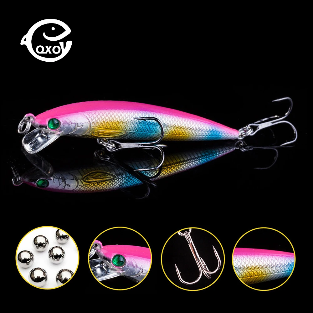 

QXO minnow Crankbaits Float All For Fishing Bait For Fishing Insect Popper Fishing Lures Silicone wobble Artificial Bait Boat