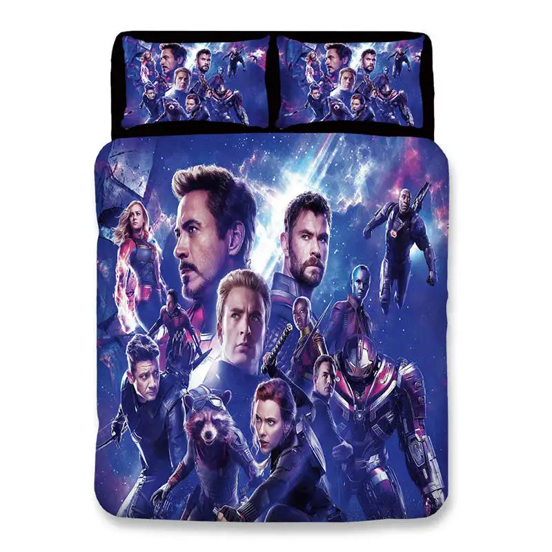Disney Bedding 3 Мстители Дисней герой Marvel покрывало для кровати мальчик Спальня украшение Quee размер постельных принадлежностей набор король стеганые пододеяльники ребенок дома Твин - Цвет: Disney Bedding 3