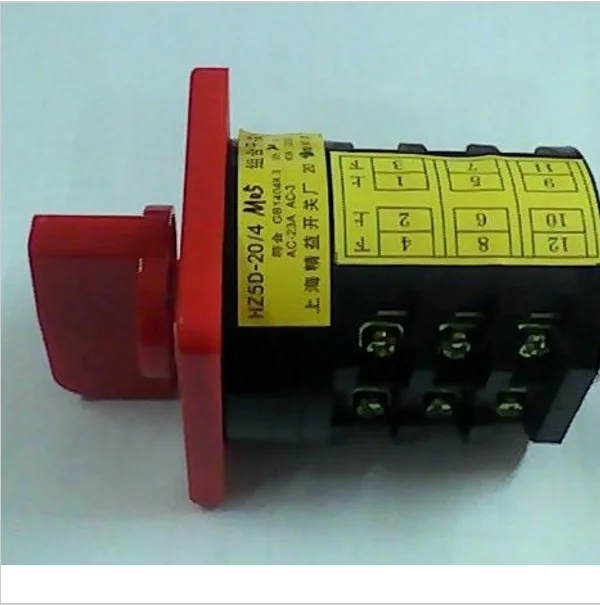 380VAC 20A 4KW 12 терминалов 3 положения поворотный переключатель Cam Переключающийся |
