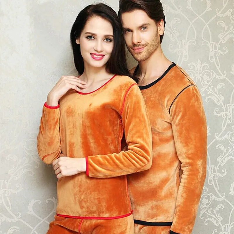 Winter Velvet Thick Men's Thermal Underwear Warm Layered Clothing Pajamas Thermos Long Johns For Men Second Thermal Male Skin