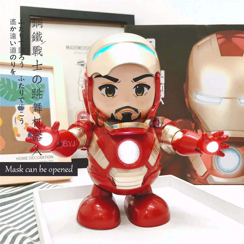 Aibei Star: Бесплатная доставка Мстители Железный человек робот пение/Светодиодная