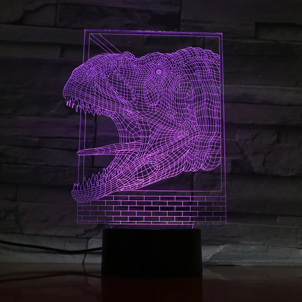 3D Визуальный светодиодный ночник метакрилатная пластина настольная лампа 7