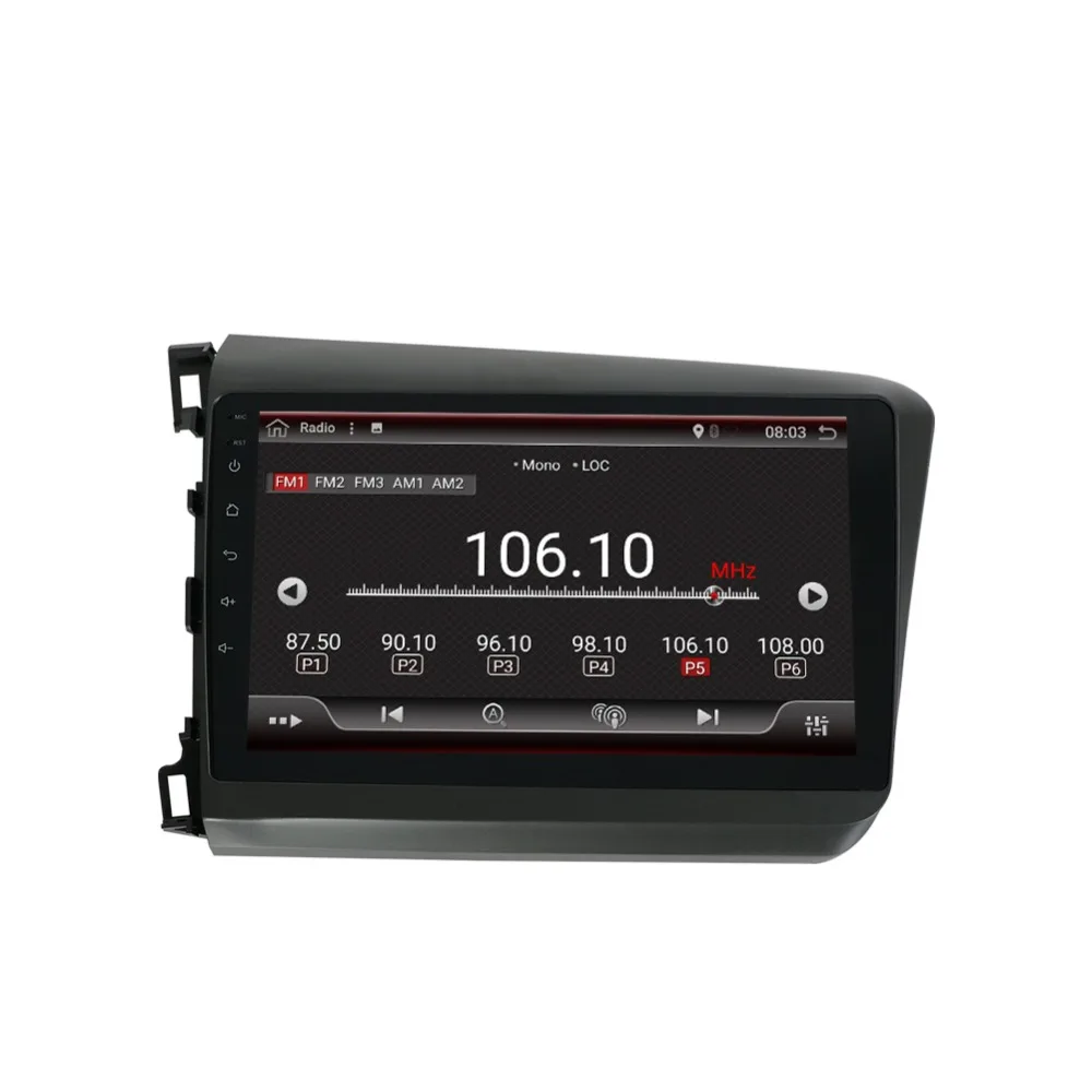 Bosion Android 10 0 автомобильный DVD плеер GPS навигация Мультимедиа для Honda Civic радио 2012 2Z015