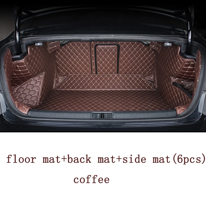 trunk mat 3 Lsrtw2017 Роскошный Кожаный Автомобильный багажник коврик защитный коврик для Volkswagen Passat B8 вариант - Название цвета: trunk mat 3