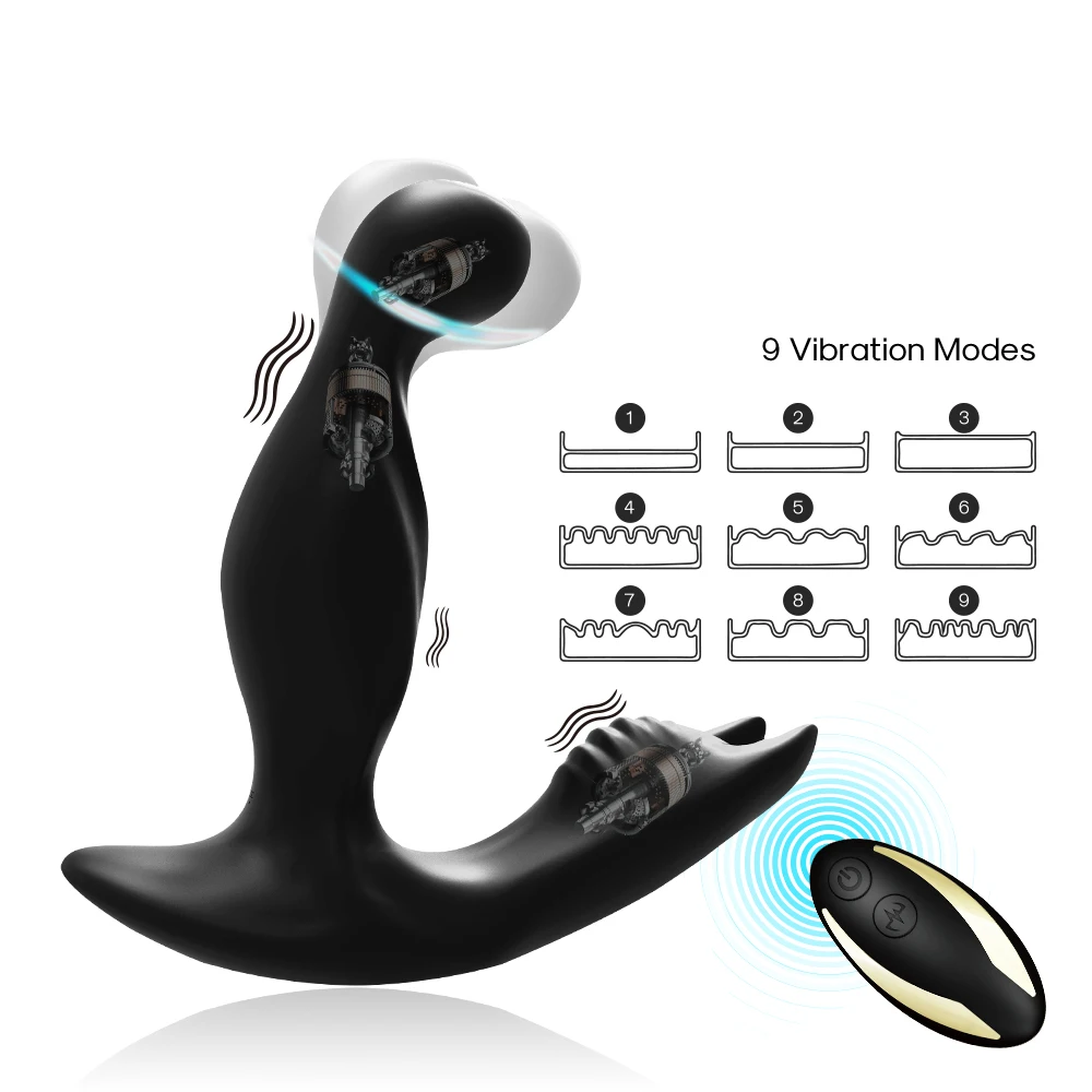 HISO Vibrating Prostate Massager Rotating Anal Vibrator Wireless Plug Gay dildo Remote Control Masturbator 9 Patterns Butt | Красота и