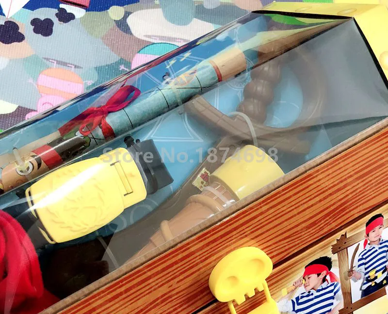 New Jake Hook Pirates Toys Pirate Accessories Set Treasure Box 6PCS Figure Toy for Kids Boys Children Gifts |