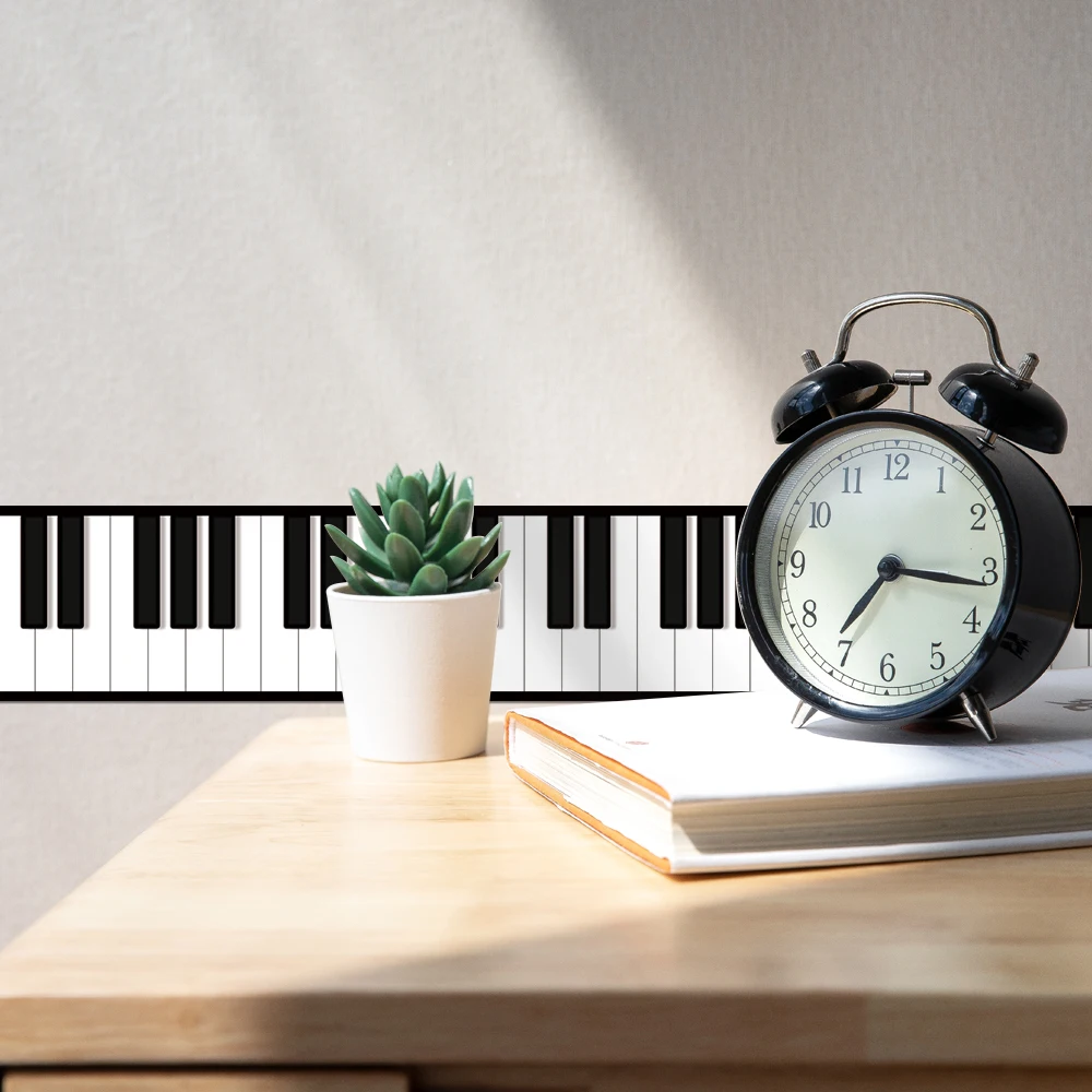 Funlife Piano Wallpaper Borders,Creative Decorative Wall Border Stickers For Kids,DIY Classroom Piano Room 3D Wall Decal