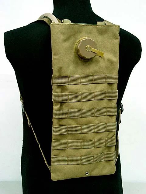 TAN Molle 2.5L гидратационный резервуар для воды, рюкзак, сумка для воды, для спорта на открытом воздухе, для пеших прогулок, охоты, страйкбола, тактическая велосипедная сумка - Цвет: TAN
