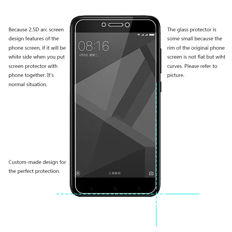 GXE 9H защитная пленка из закаленного стекла для Xiaomi Redmi 5A 5 0 &quotусиленная в
