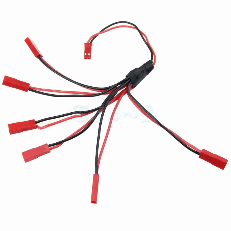 Gdstime 5 шт 3 7 V Li-Po батарея JST вилка 1 до 6 зарядный кабель для V959 V212 V222 RC вертолета |