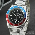 Часы мужские механические из нержавеющей стали, с календарем