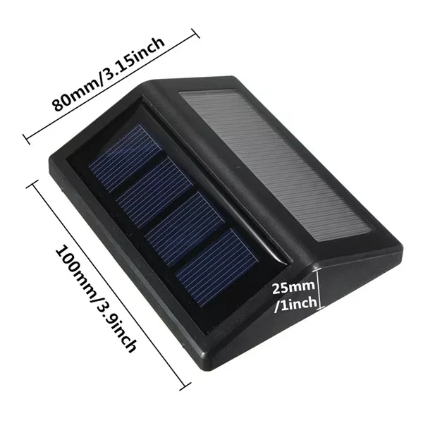6LED Солнечный лестничный светильник, PIR датчик движения, панельная лампа, наружный светильник, садовая дорожка, аварийная лампа для стены, лестничная площадка