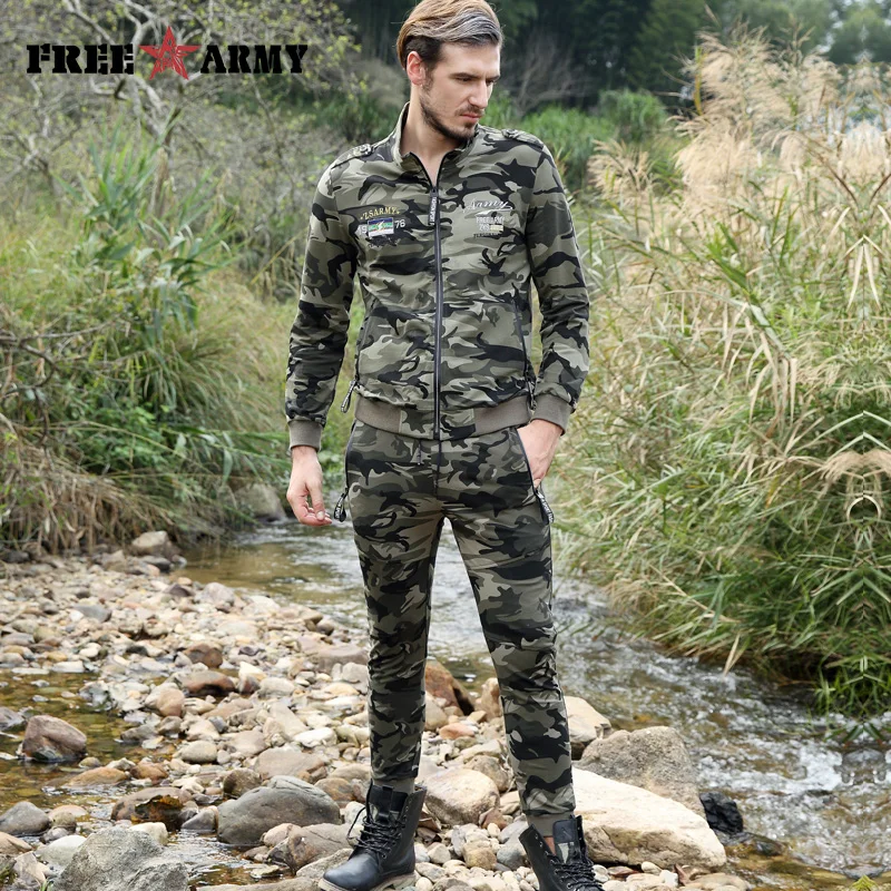 

FreeArmy Spring Fashion Camouflage Sweater Pants Tracksuits Men's Set Long Sleeve Men Suit Two Pieces Set MS-6591B-MK-7292B