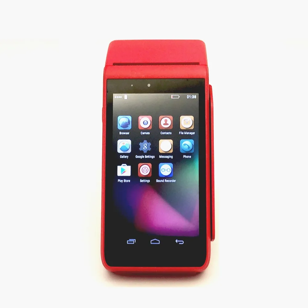 Все в одном умном Handheld 4G считыватель кредитных карт сканер штрих кода с помощью