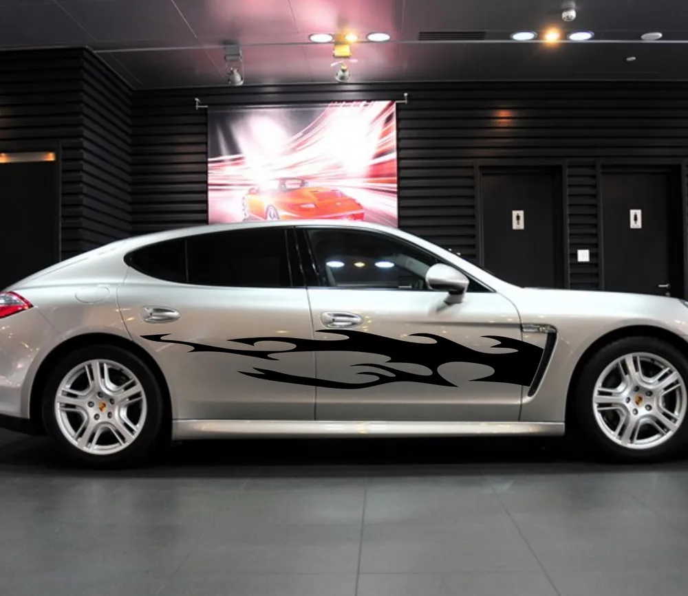 Автомобильные наклейки огни фрески гоночные виниловые для боковой двери ZC368|decals