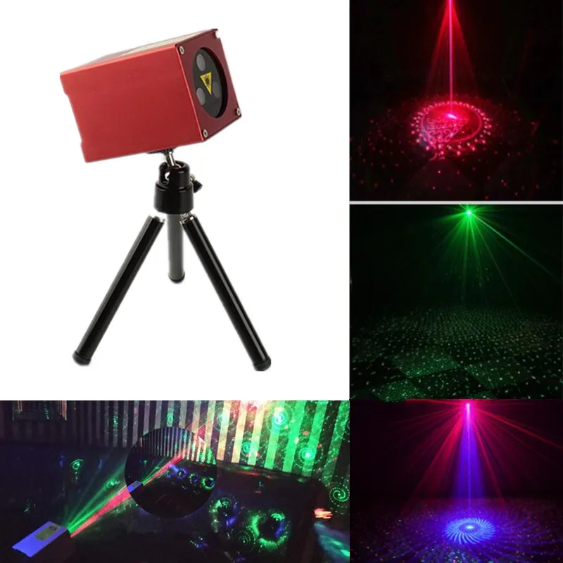 Лазерный мини проектор RGB Aurora Star с зарядкой от USB сценический эффект освещение