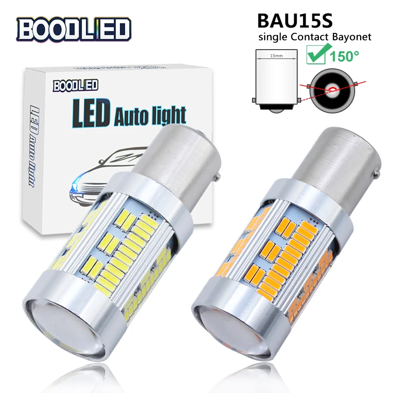 20 Вт 12 в 1156 светодиодный ная лампа BAU15S PY21W 105 4014 SMD СВЕТОДИОДНЫЙ Лампа Белая желтая