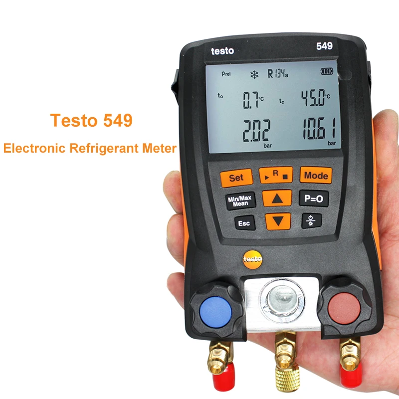 Манометр давления холодильное Testo 549 lcd цифровой манометр 2 клапана системы для HVAC 0560 0550