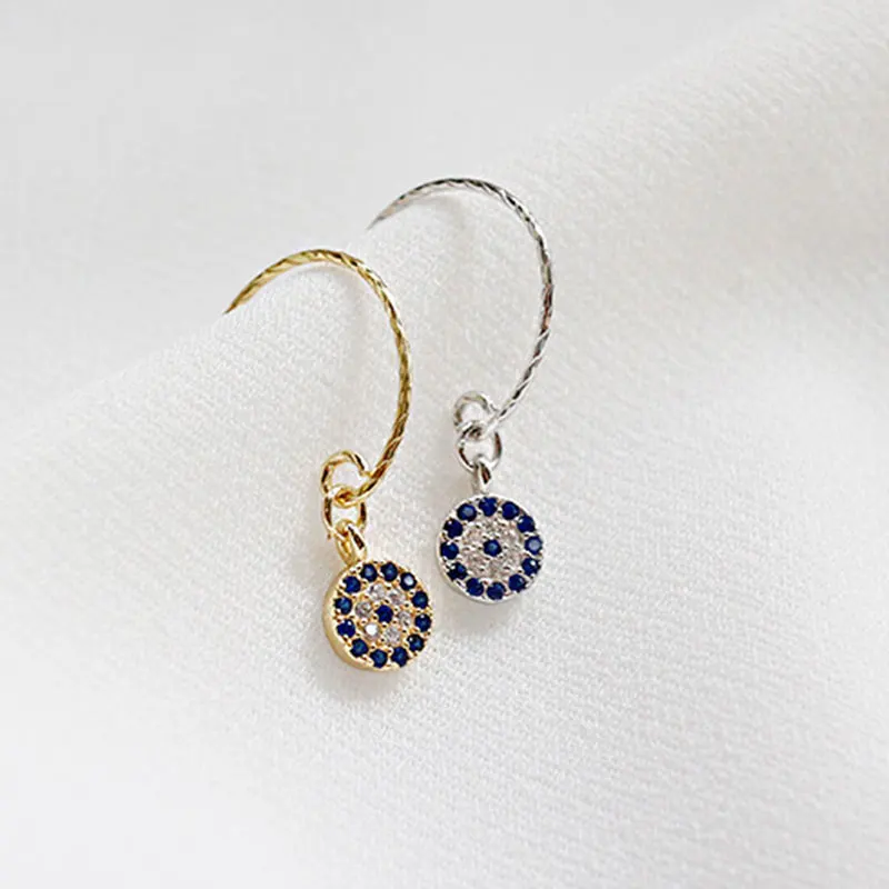 Женские серьги-подвески из серебра 100% пробы с цирконом | Украшения и аксессуары