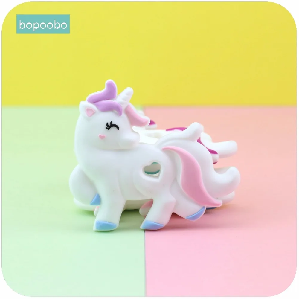 Bopoobo 1 шт. детская силиконовая игрушка в виде единорога|baby teether|baby teethingbaby teether teething |
