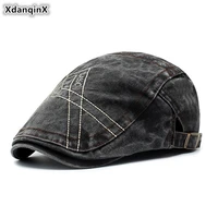 xdanqinx 2019 spring new cotton mens beret cowboy hat fashion trend sun visor hats adjustable size dads caps snapback cap