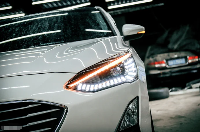 2 шт. светодиодный головной светильник s для ford focus Автомобильный светодиодный светильник s двойной ксеноновый Объектив Автомобильные аксессуары дневные ходовые огни противотуманный светильник